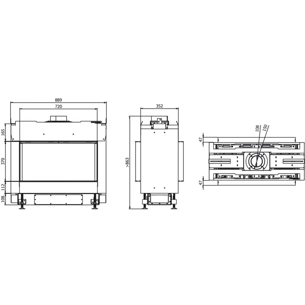 Камінна топка DEFRO HOME VITAL 37 S T - природний газ (NG)