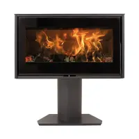 Дизайнерський камін на нозі HETA Scan-Line 100/100R Steel on Pedestal