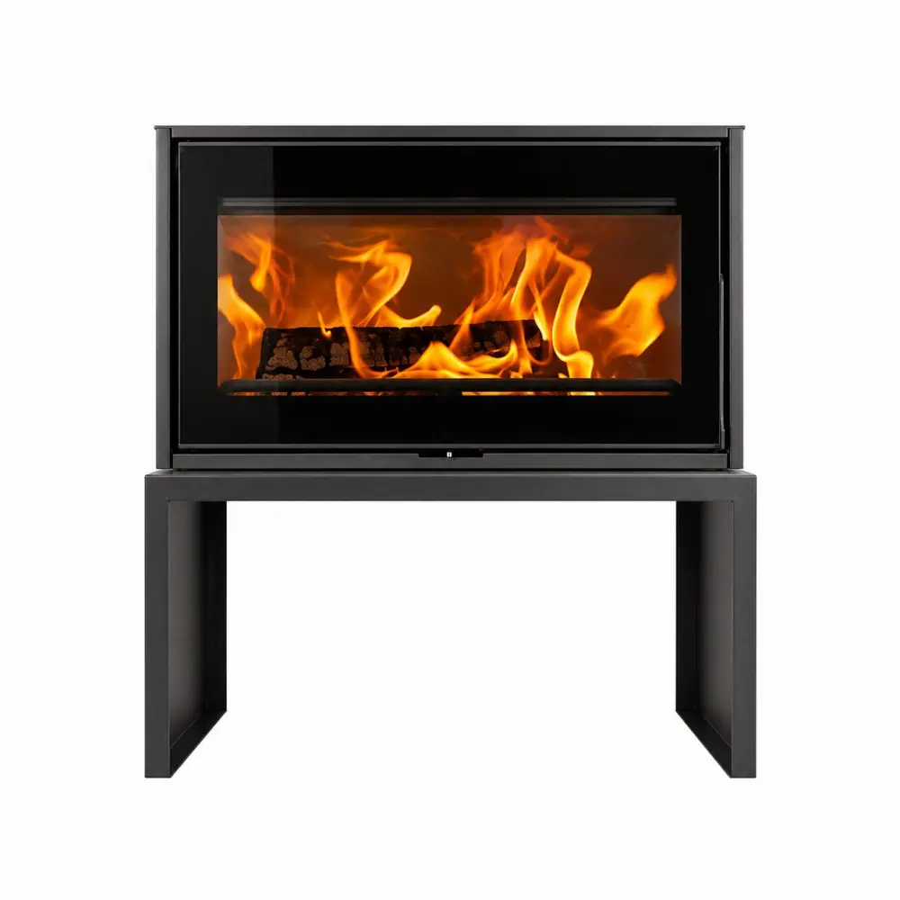 Дизайнерський камін з підставкою HETA Scan-Line 100/100R Bench 1020 mm black