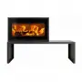 Дизайнерський камін з підставкою HETA Scan-Line 100/100R Bench 1700 mm black