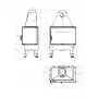 Каминная топка M-FIRE 70 (790/540) угловая правая (15kW)
