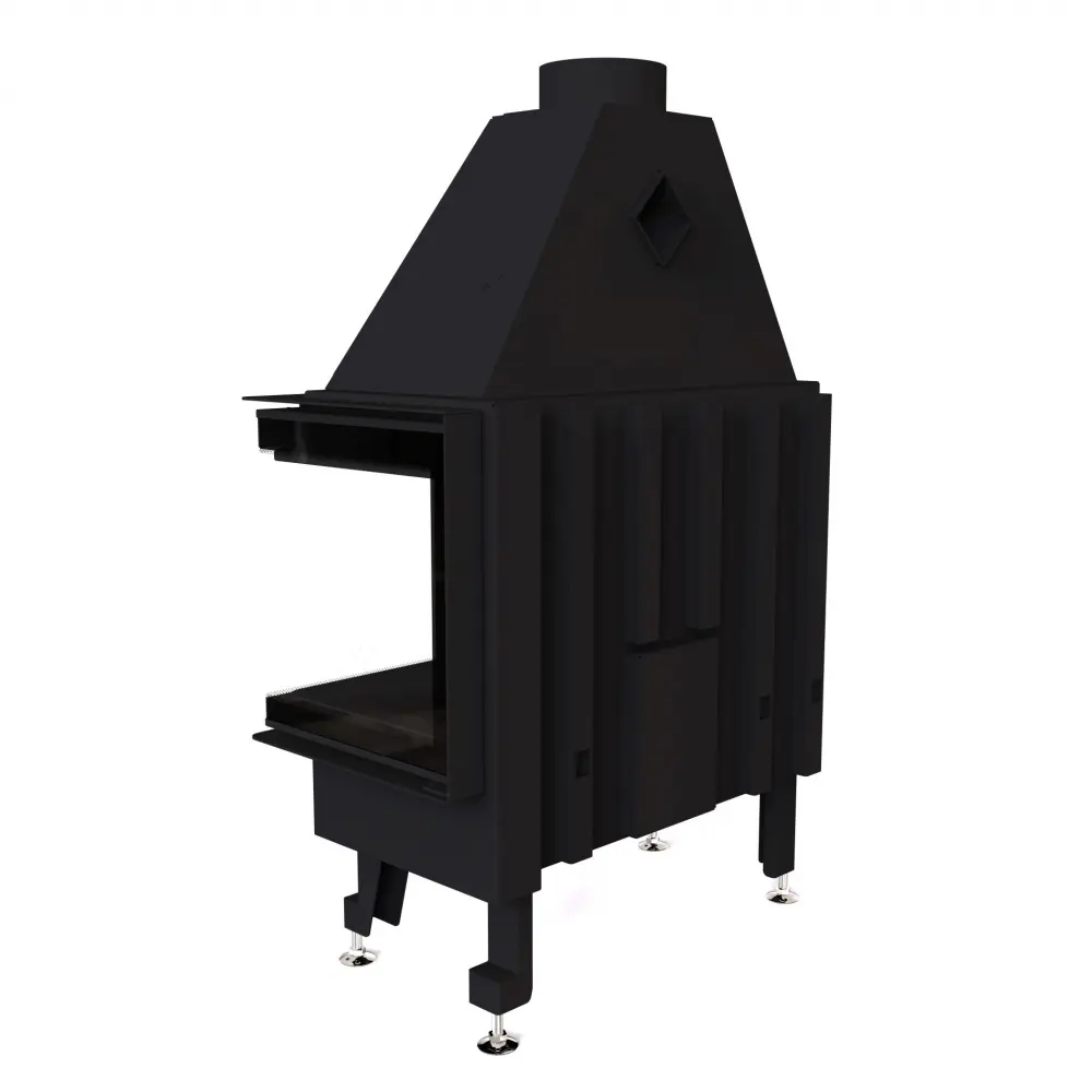 Каминная топка M-FIRE 80 (890/540) угловая правая (17kW)