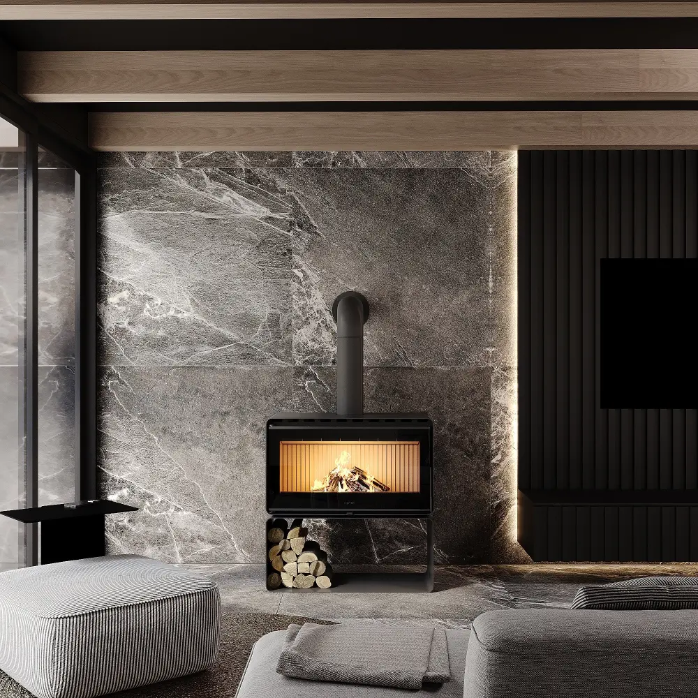 Печь стальная M-Fire Rodos firewood niche (15kW)