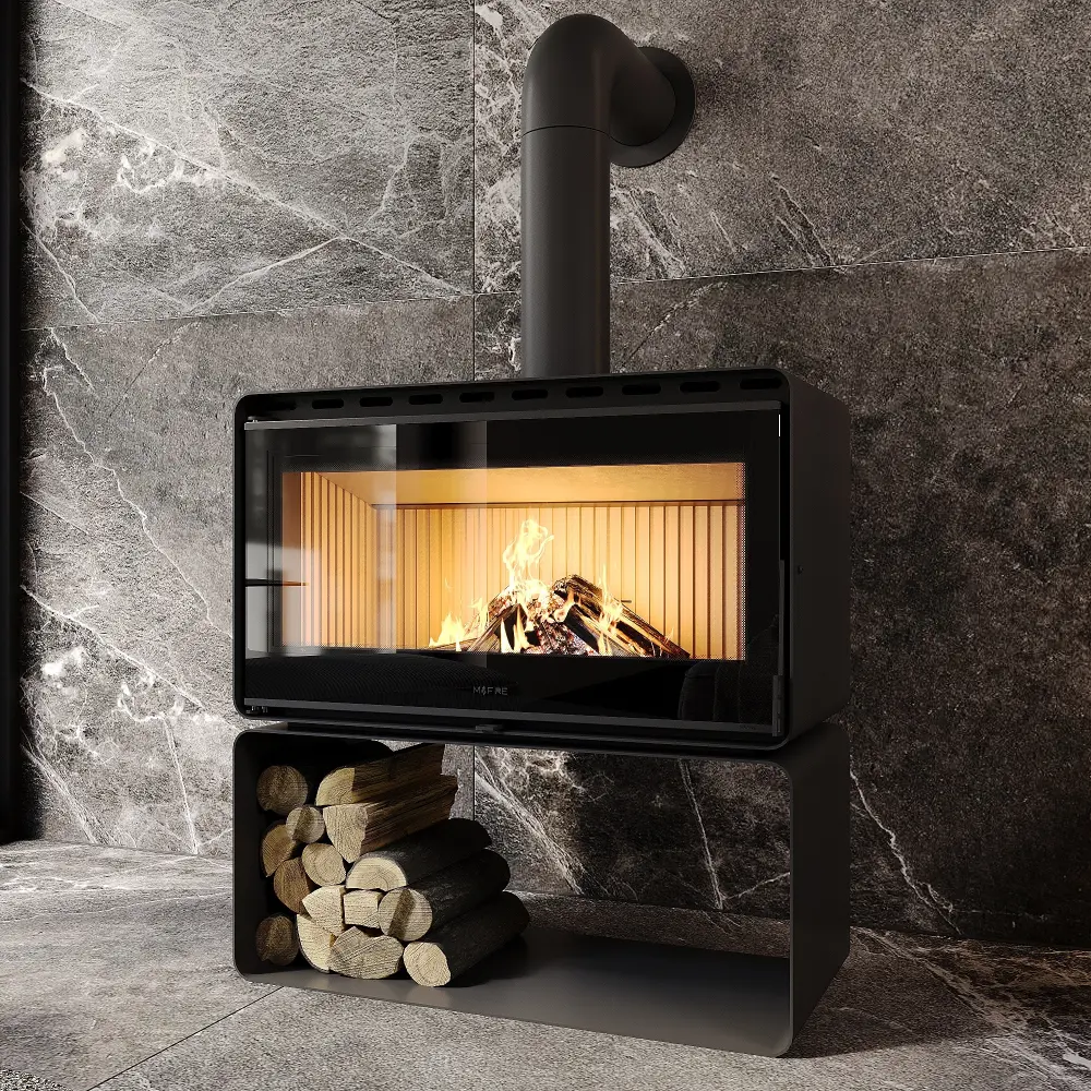 Печь стальная M-Fire Rodos firewood niche (15kW)