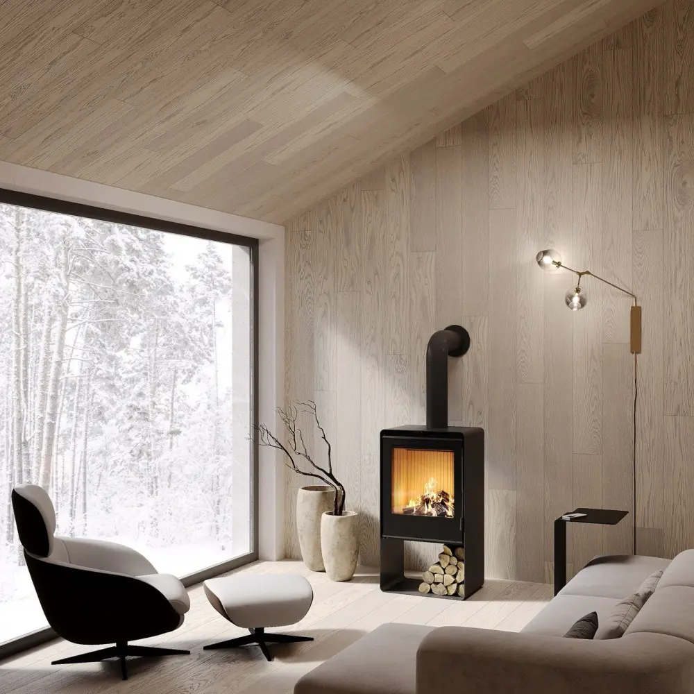 Печь стальная M-Fire Santorini firewood niche (12kW)