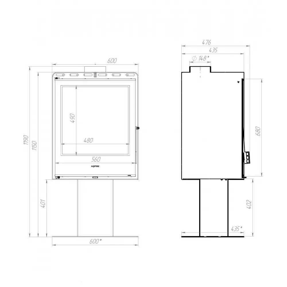 Печь стальная M-Fire Santorini (12kW)