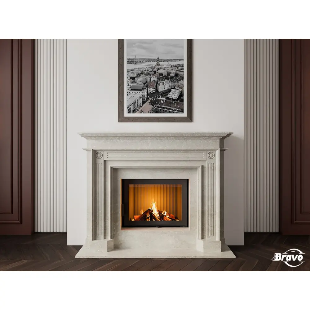 Портал для камина из мрамора "РИГА"