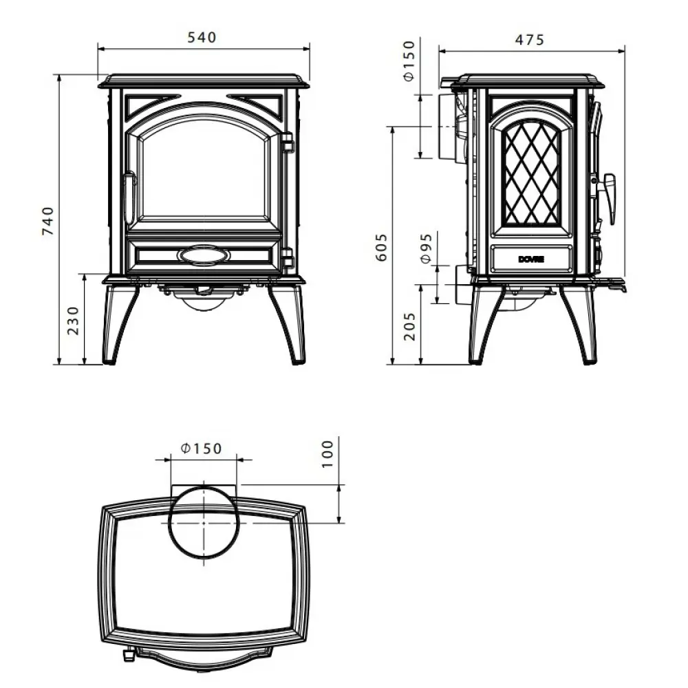 Чавунна піч-камін Dovre 540 W