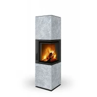 Romotop HARMONY R HA 20 - акумуляційний кутовий камін в облицюванні з каменю