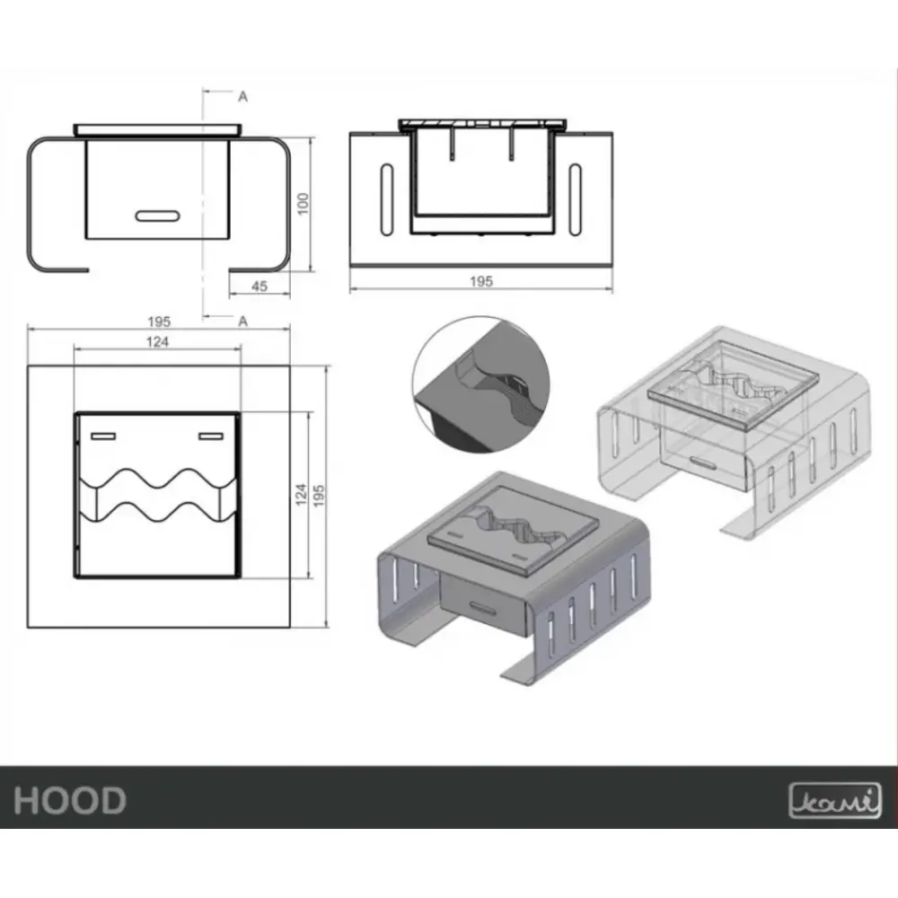 Биокамин KAMI HOOD 195