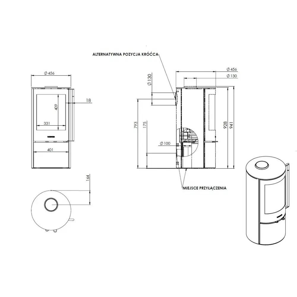 Сталева піч Nordflam ALTA
