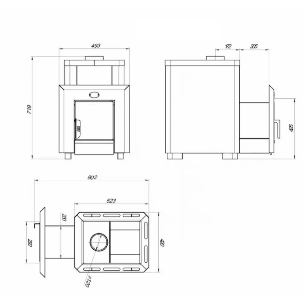 Піч-кам'янка КЛАСІК 18, Новаслав