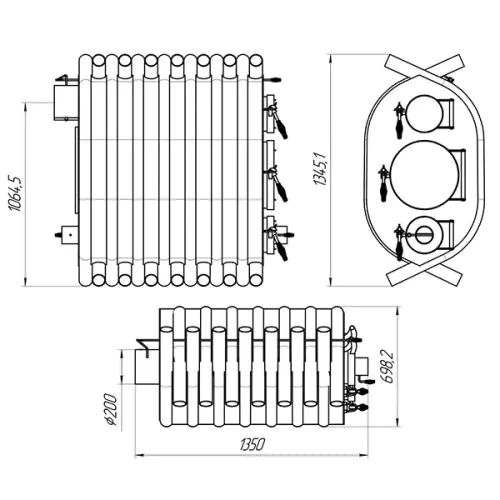 Печь булерьян Новаслав Пром (тип-05)