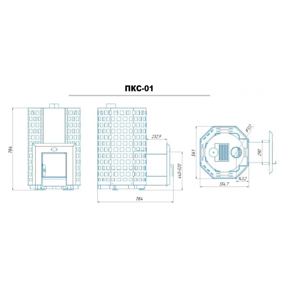Піч-кам'янка ГЕЙЗЕР 10-16, Новаслав