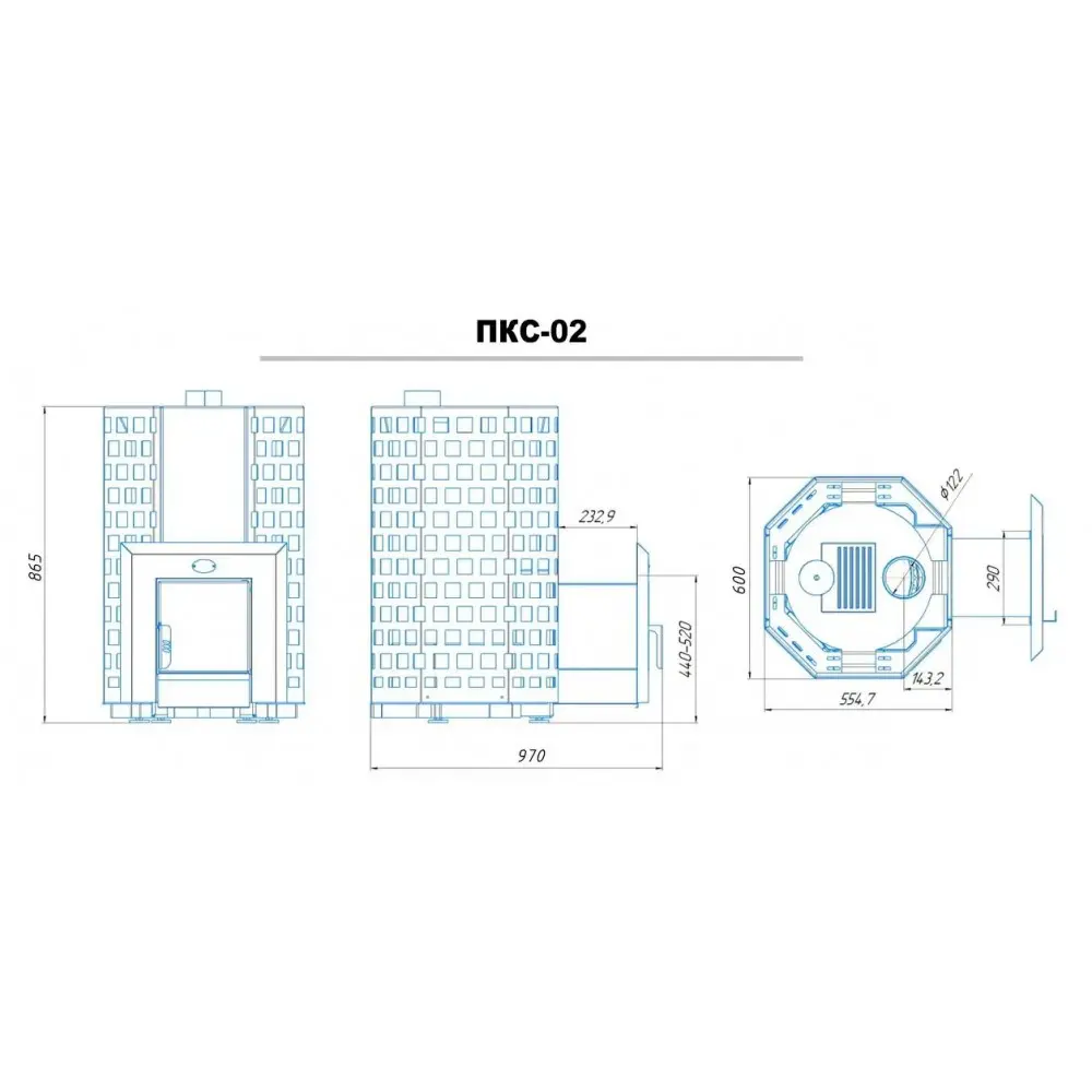 Піч-кам'янка ГЕЙЗЕР 15-22, Новаслав