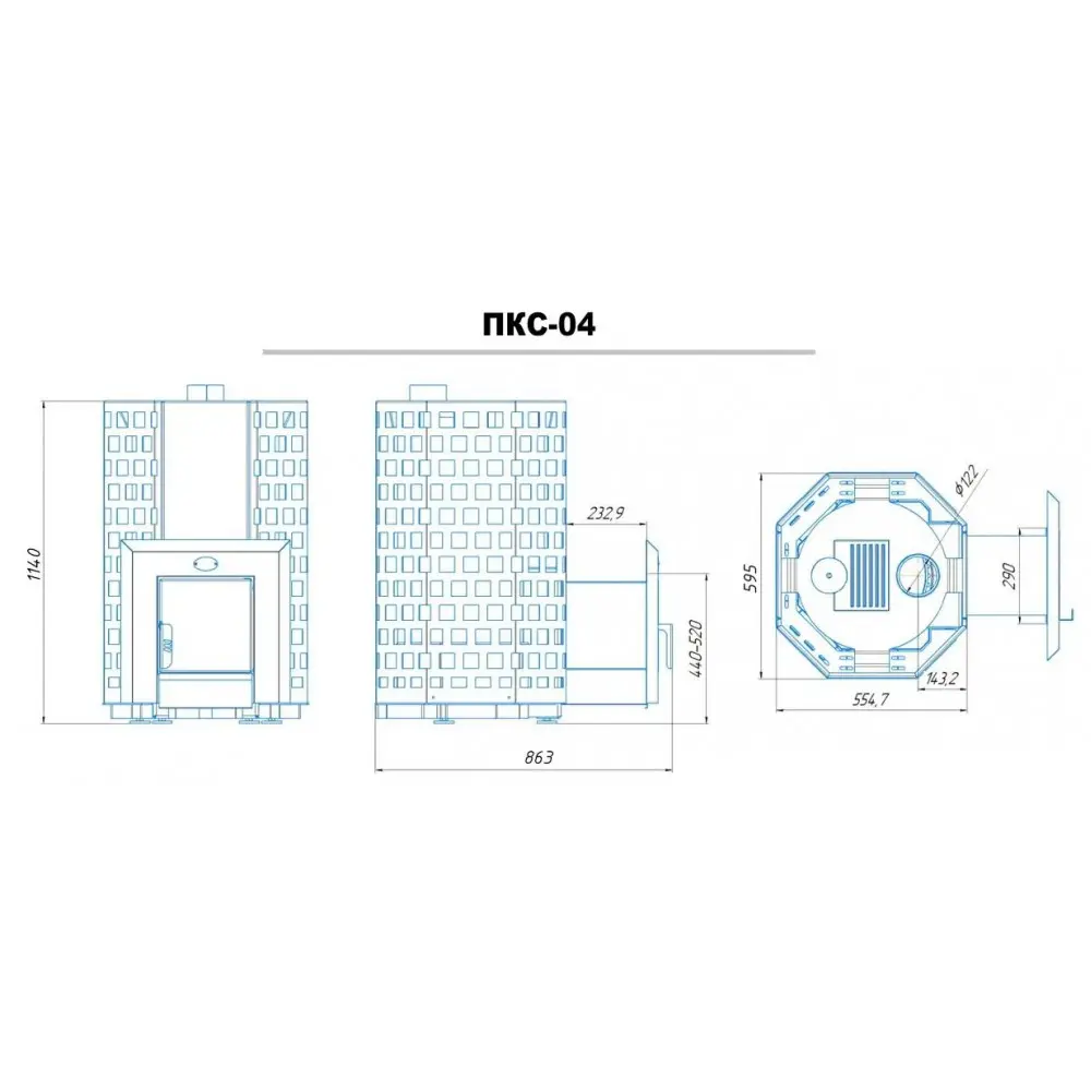 Піч-кам'янка ГЕЙЗЕР 20-30, Новаслав