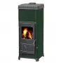 Чугунная печь-камин PLAMEN DORA 10 N зеленая