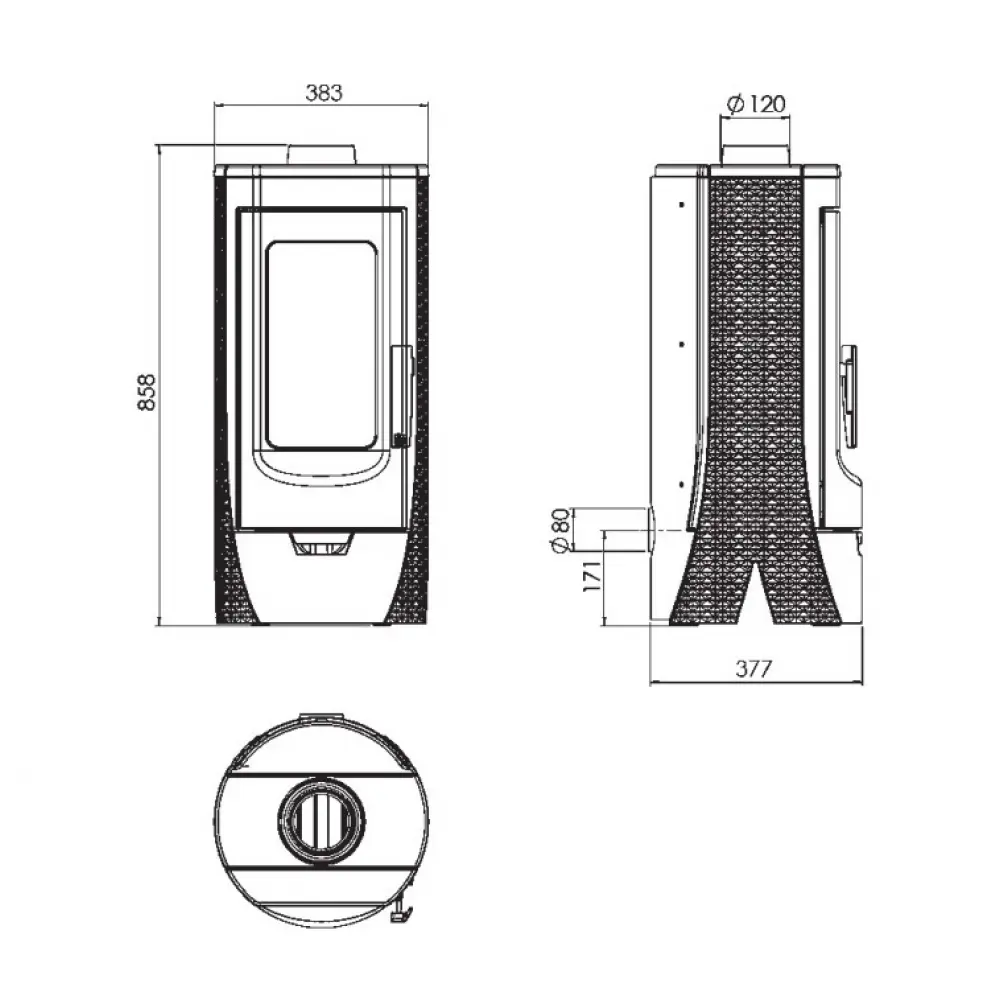 Чугунная печь-камин PLAMEN TARA