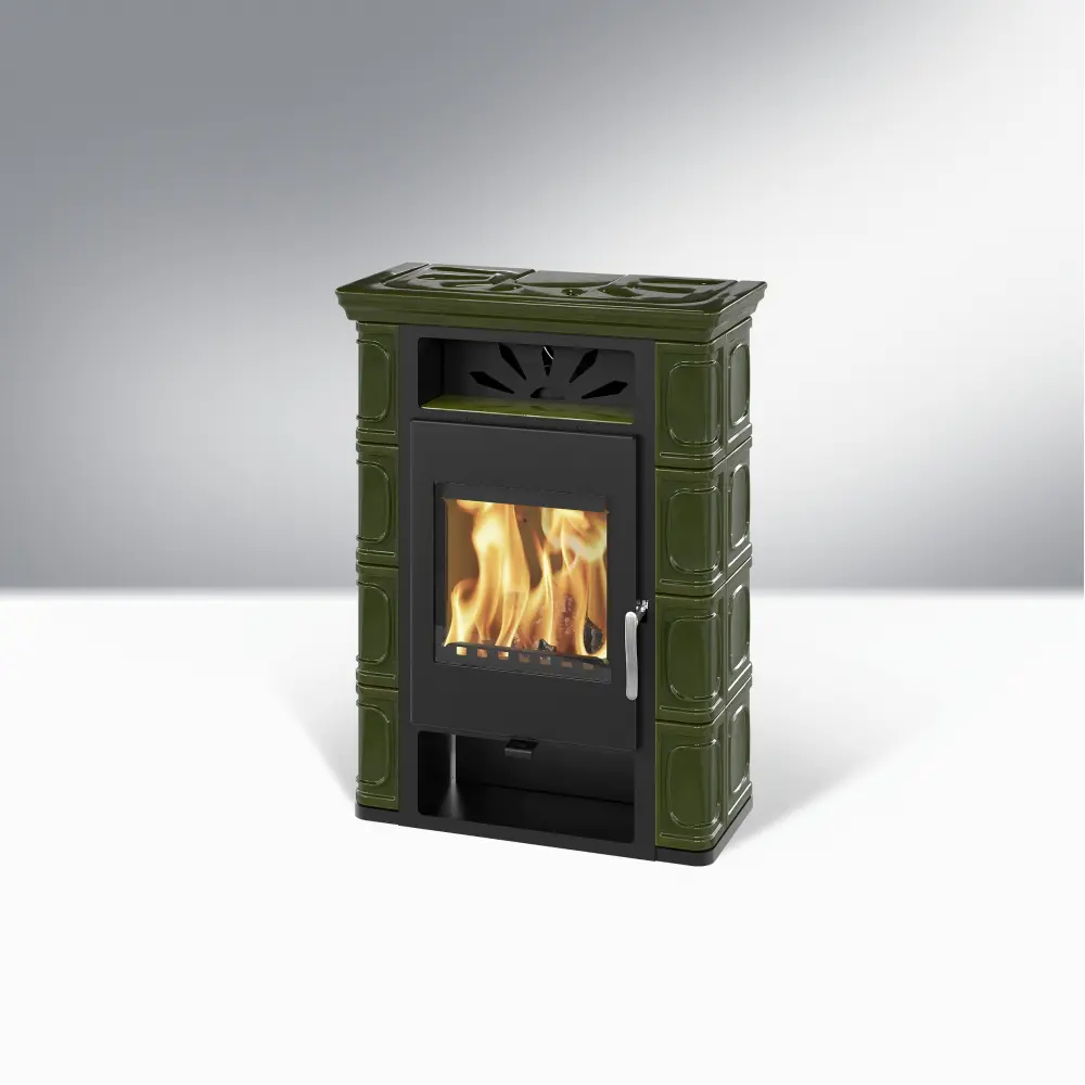 Опалювальна піч камін Thorma Borgholm TOP ceramik olivegreen
