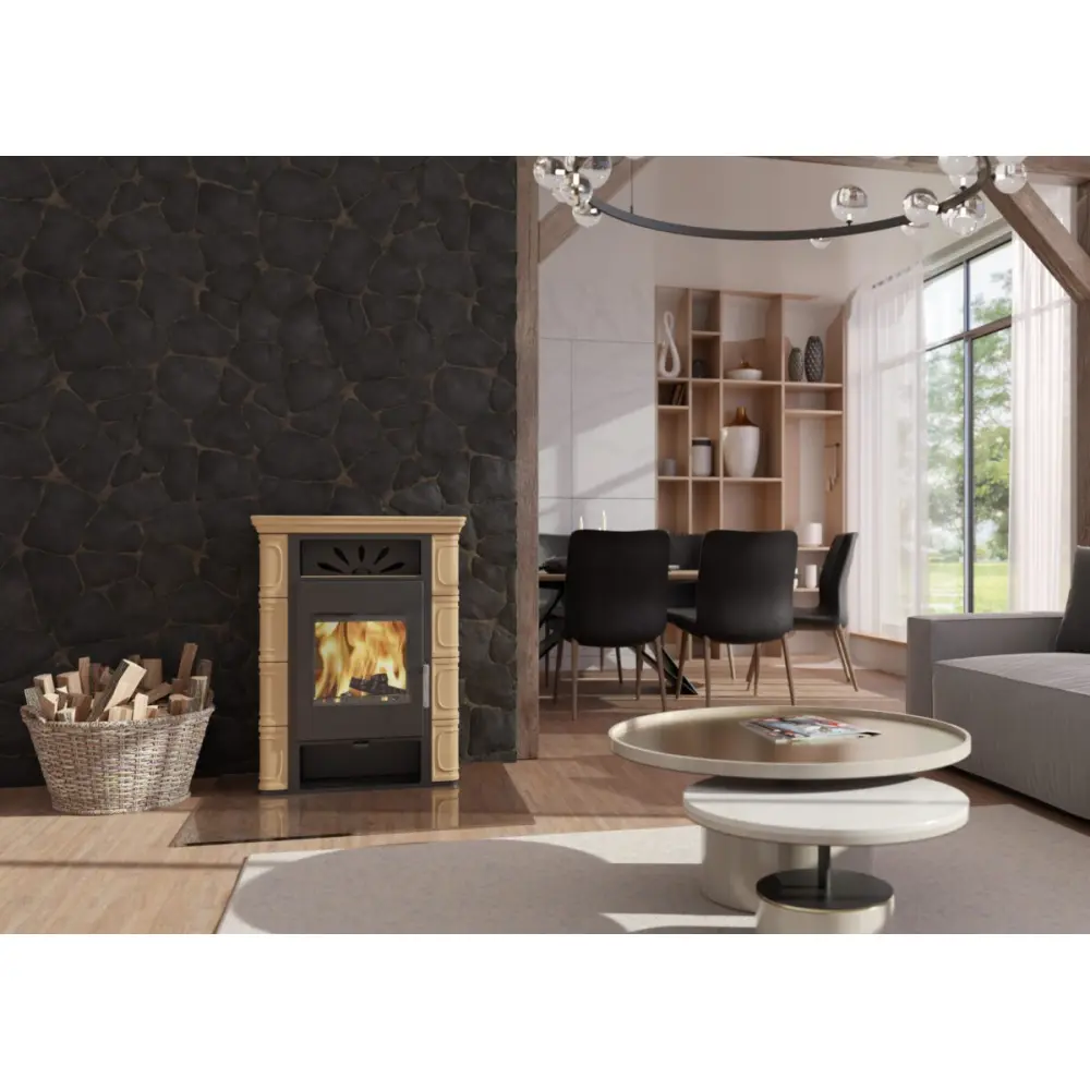 Опалювальна піч камін Thorma Borgholm TOP ceramik brown