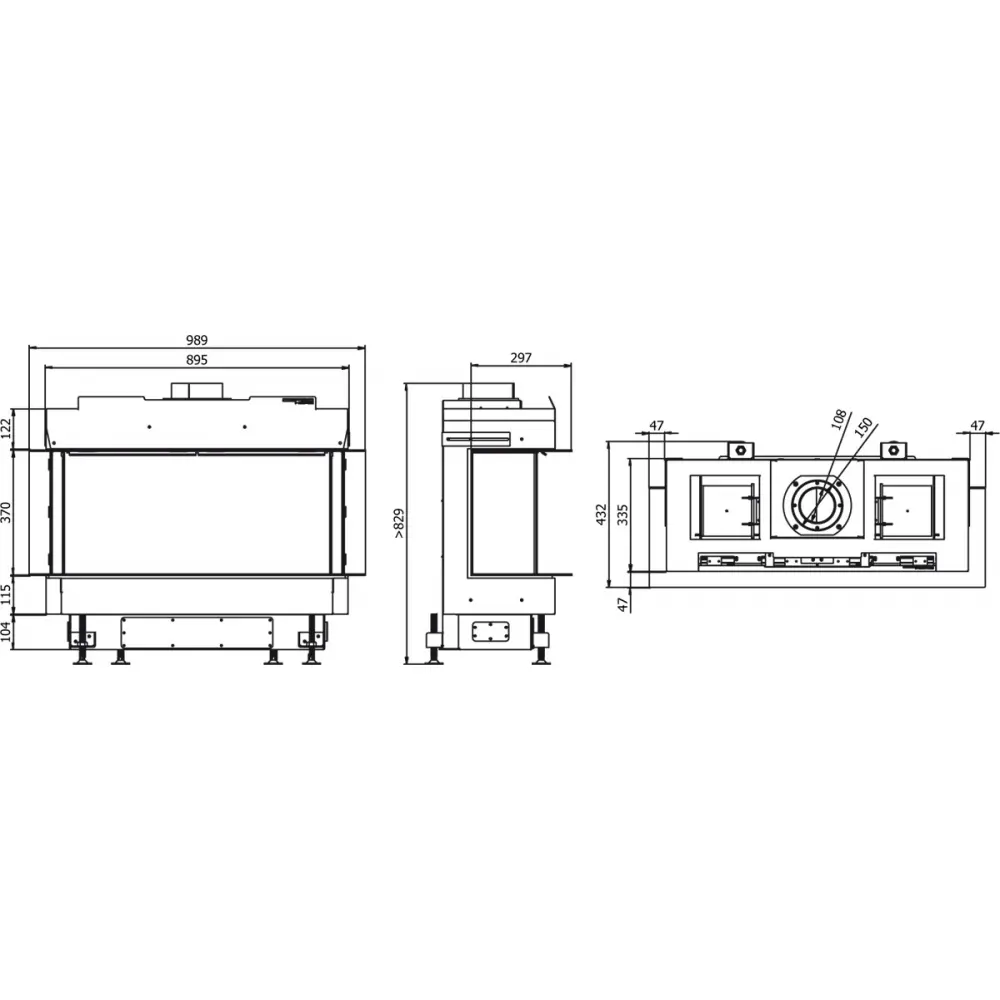 Каминная топка DEFRO HOME VITAL 37 S C - природный газ (NG)