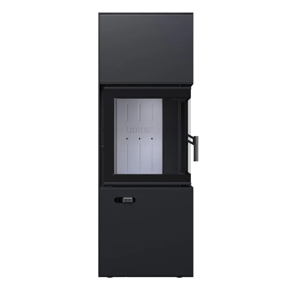 Стальная печь - камин BOKAR Forum (9,2 kW) White Ceramatex