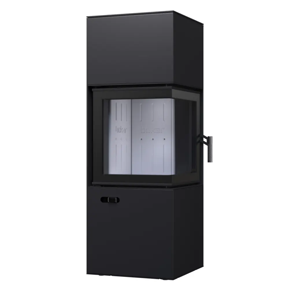 Стальная печь - камин BOKAR Forum (9,2 kW) White Ceramatex