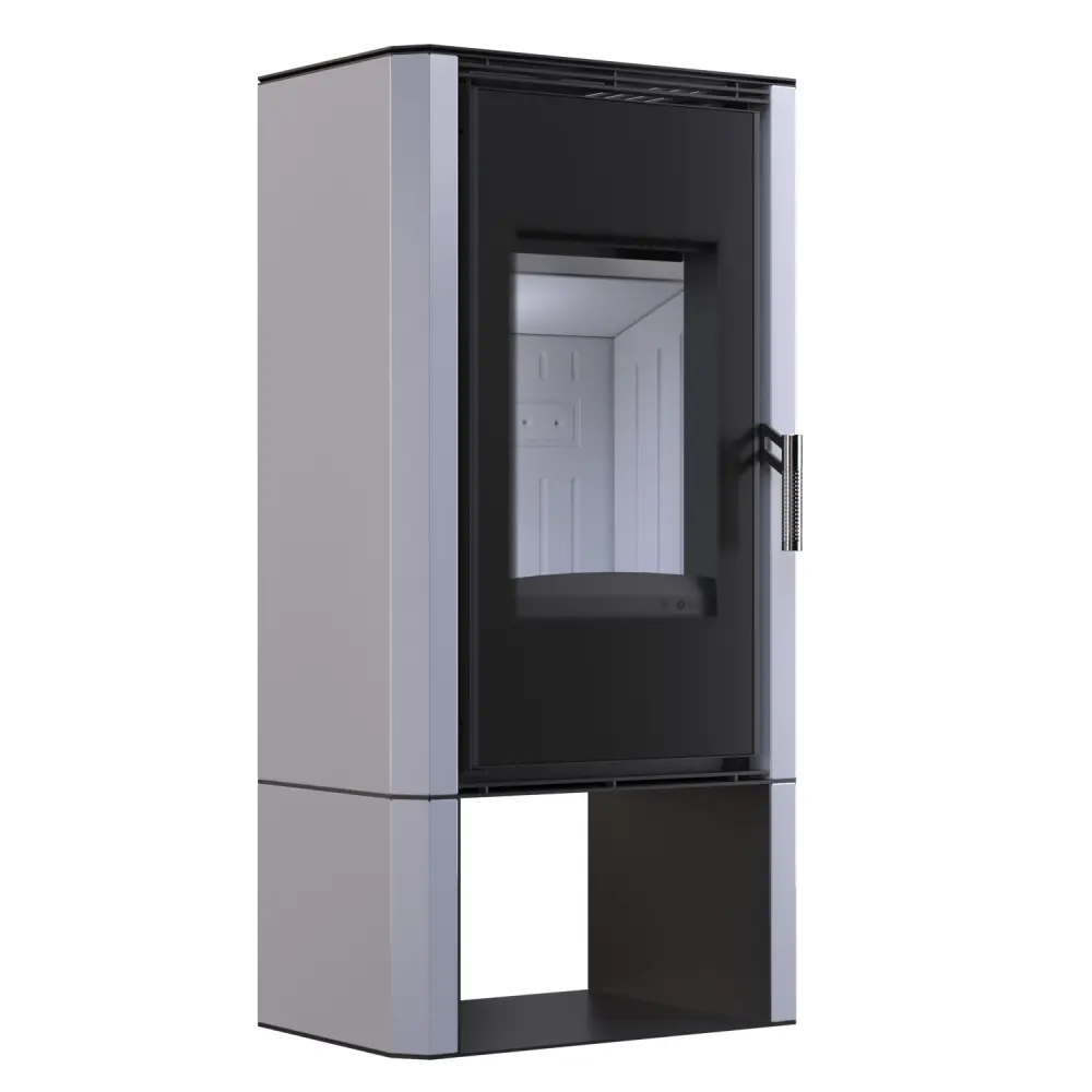 Стальная печь - камин BOKAR Aston WD 4380 ( 9,0 кв ) white ceramatex