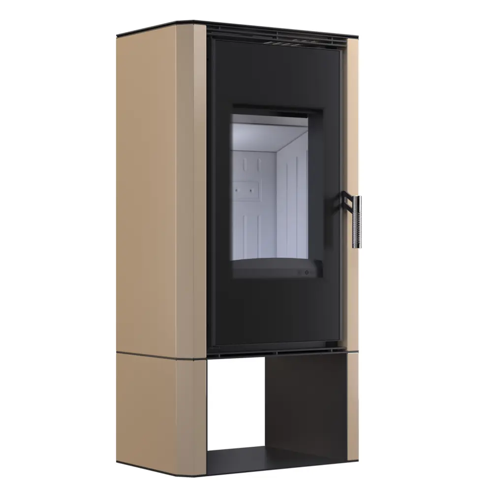 Стальная печь - камин BOKAR Aston WD 4380 ( 9,0 кв ) white ceramatex