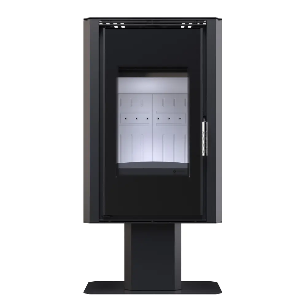 Стальная печь - камин BOKAR Aston FD 4380 ( 9,0 кв ) white ceramatex