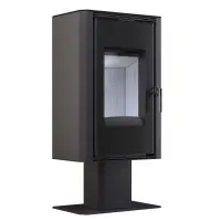 Сталева піч - камін BOKAR Aston FD  4380 ( 9,0 кв ) white ceramatex