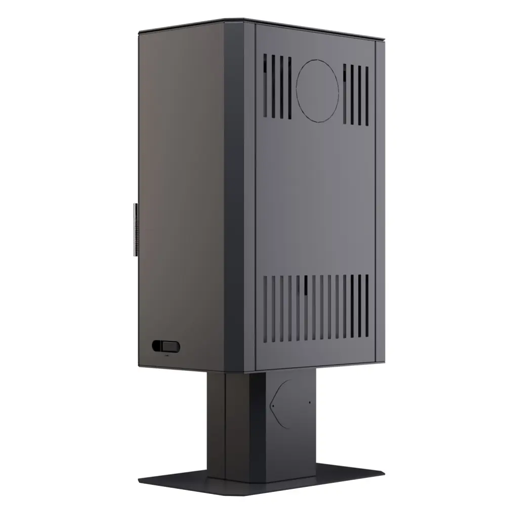 Стальная печь - камин BOKAR Aston FD 4380 ( 9,0 кв ) black ceramatex