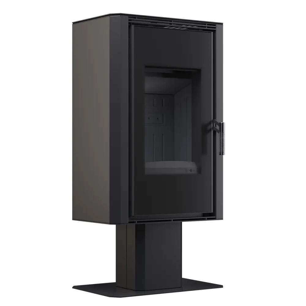 Стальная печь - камин BOKAR Aston FD 4380 ( 9,0 кв ) black ceramatex