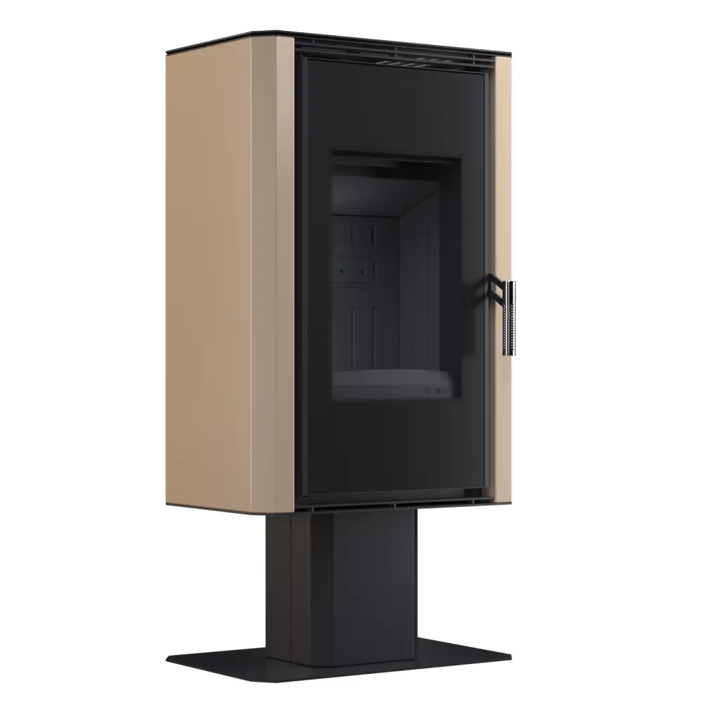 Стальная печь - камин BOKAR Aston FD 4380 ( 9,0 кв ) black ceramatex