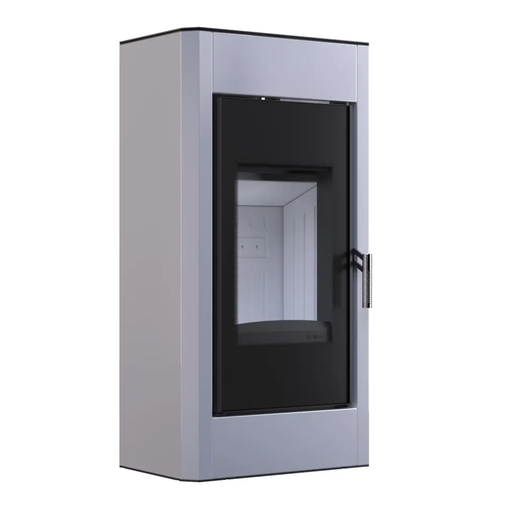 Стальная печь - камин BOKAR Aston ST 4380 ( 9,0 кв ) White ceramatex