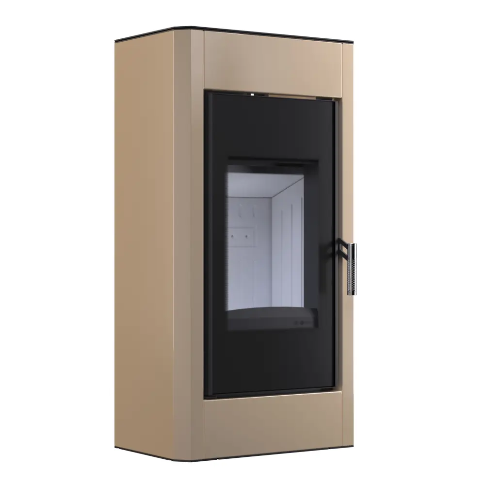 Стальная печь - камин BOKAR Aston ST 4380 ( 9,0 кв ) White ceramatex