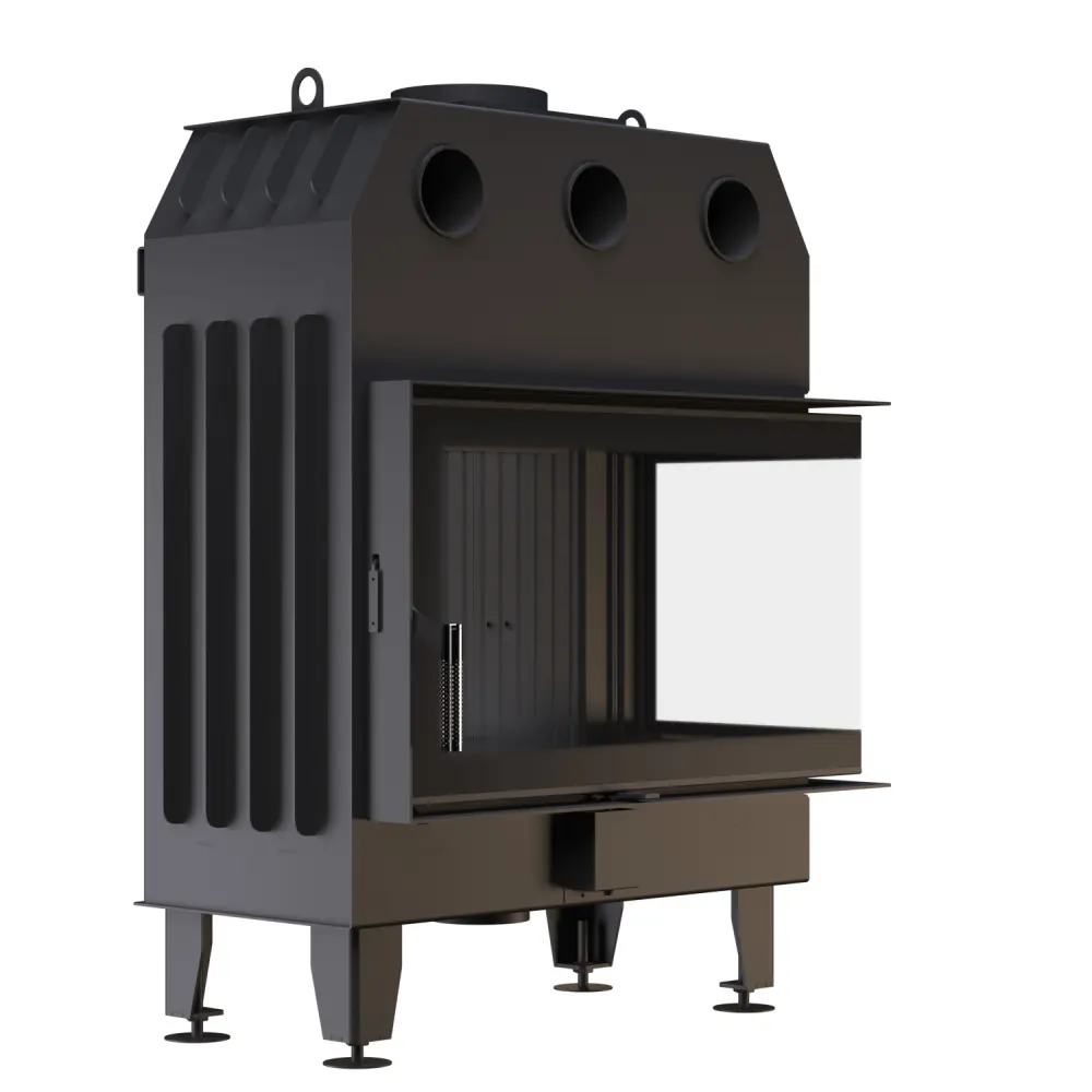 Каминная топка угловая BOKAR 855047 R (17,0 кв) black ceramatex