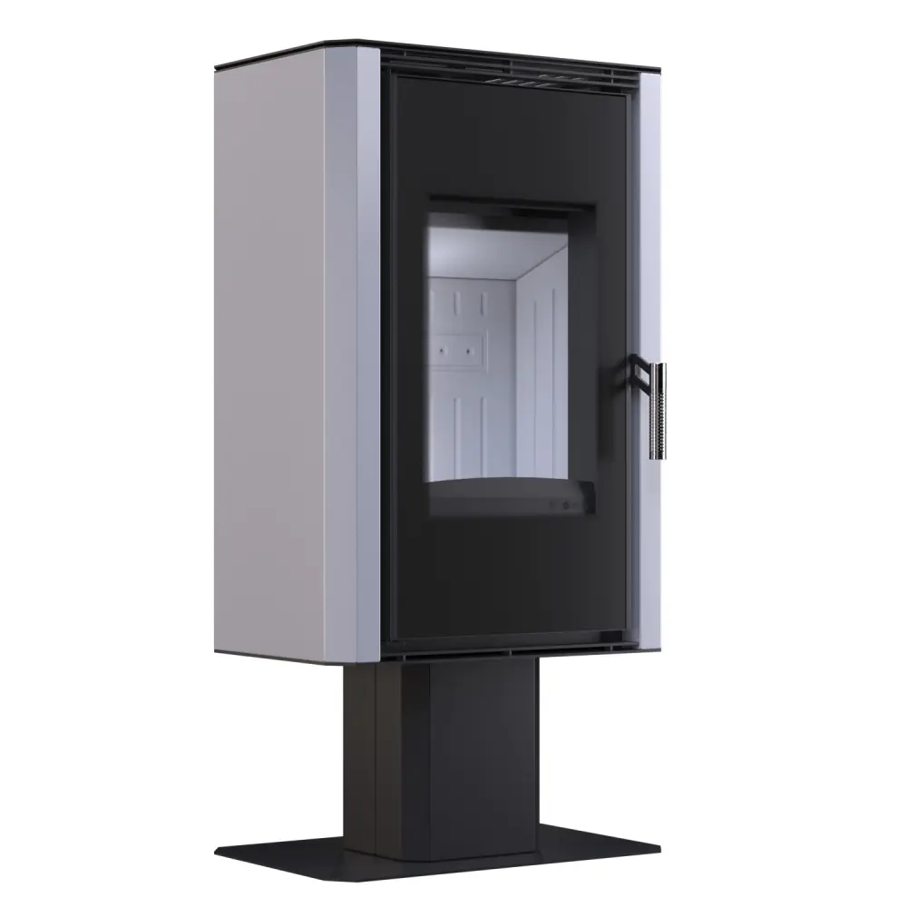 Стальная печь - камин BOKAR Aston FD 4380 ( 9,0 кв ) white ceramatex