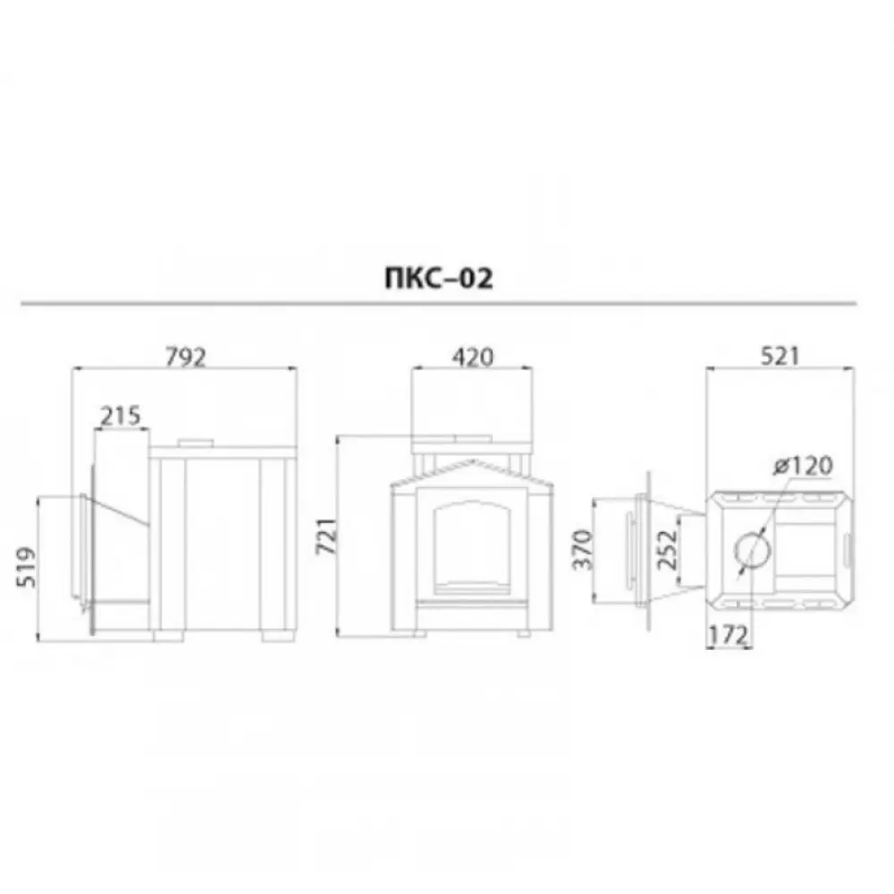 Печь-каменка ПАНОРАМА 18, Новаслав
