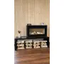 Дизайнерський камін з підставкою HETA Scan-Line 100/100R Bench 1700 mm black