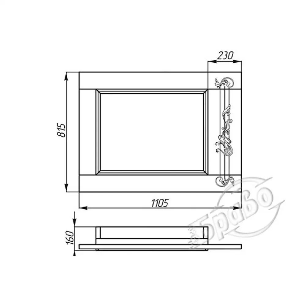 Портал для камина из мрамора "ПОЛО"