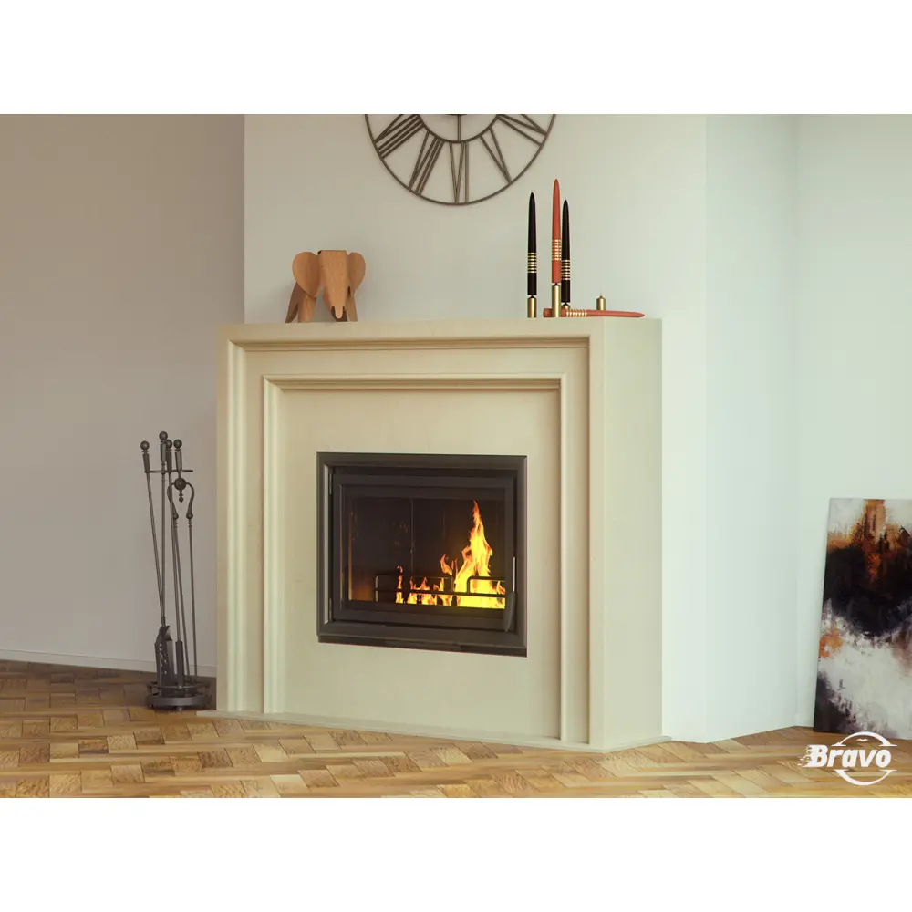 Портал для камина из мрамора "ЛИОН"