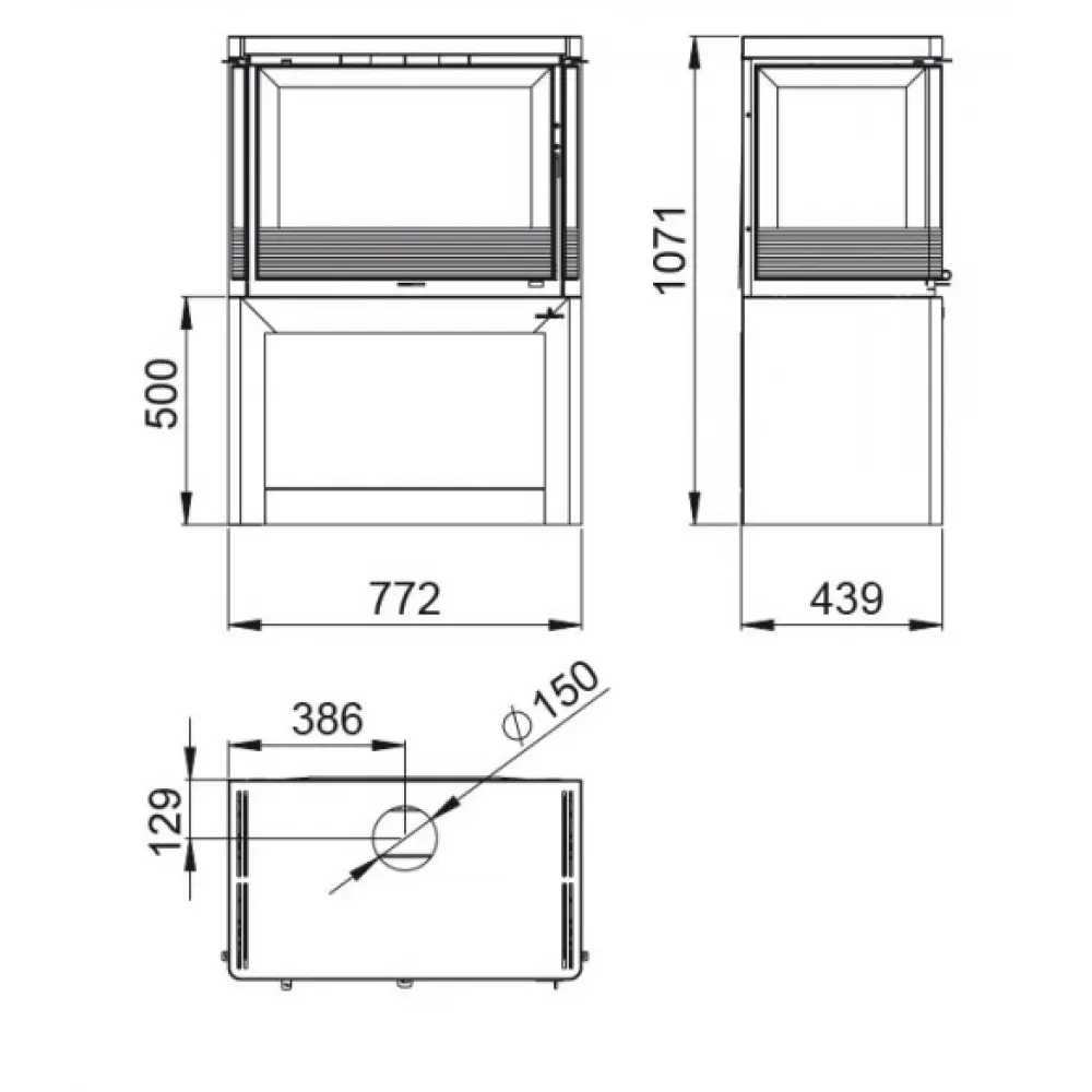 Чугунная печь камин BRONPI VERSALLES