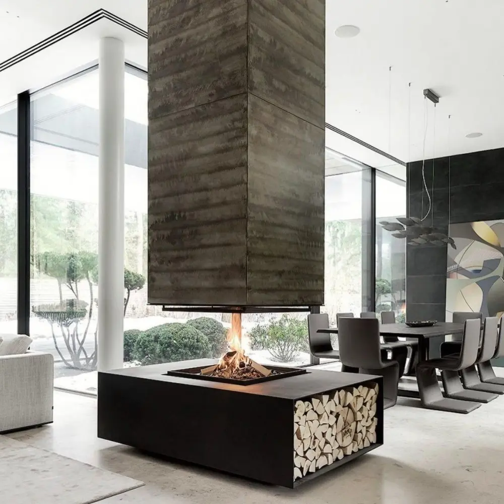 Дизайнерський камін BRUNNER Urfeuer open fireplace 4free70