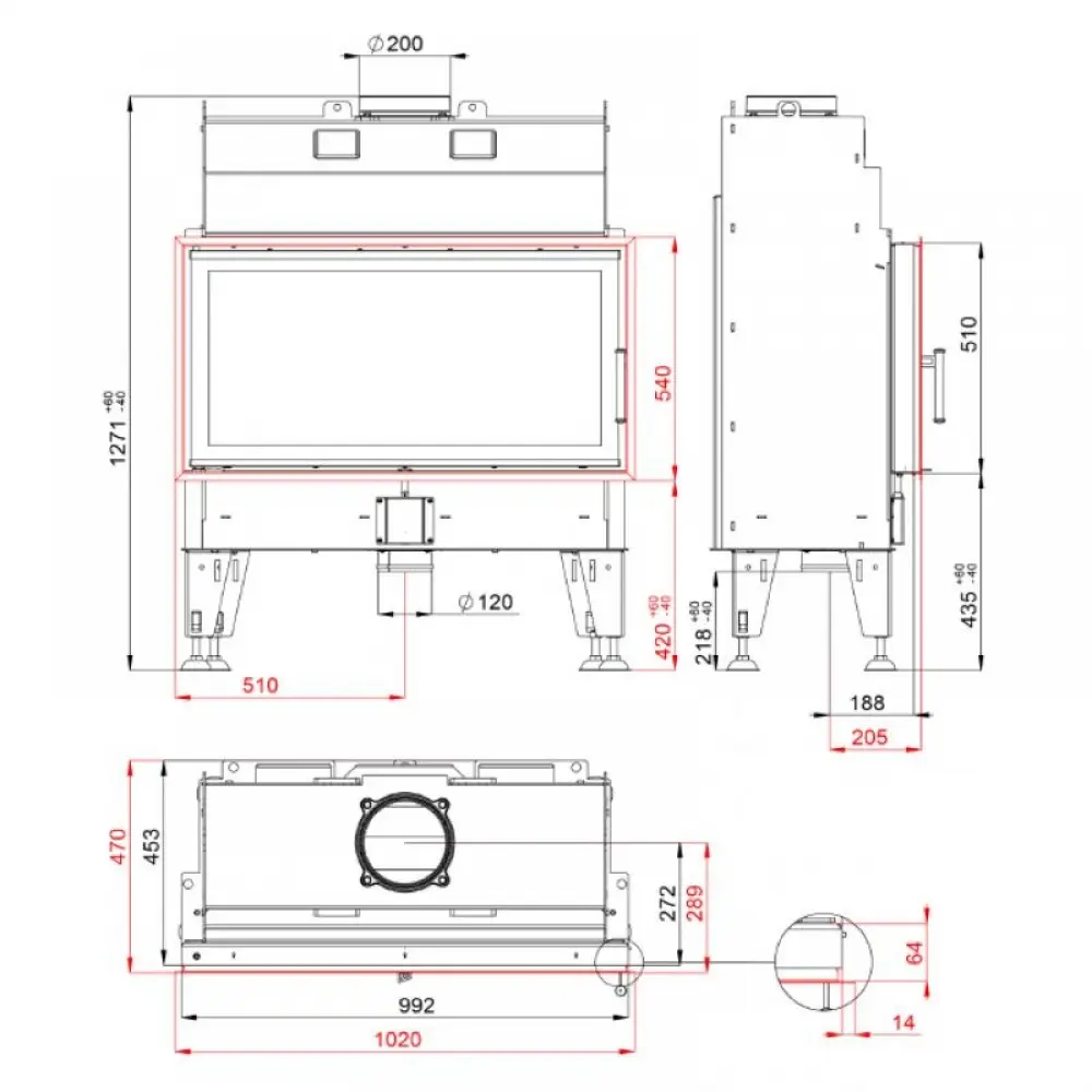 Камінна топка BEF THERM 10