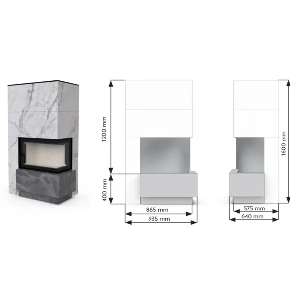 Дизайнерський камін Defro Home IMPULS SM BL/BP Case 1