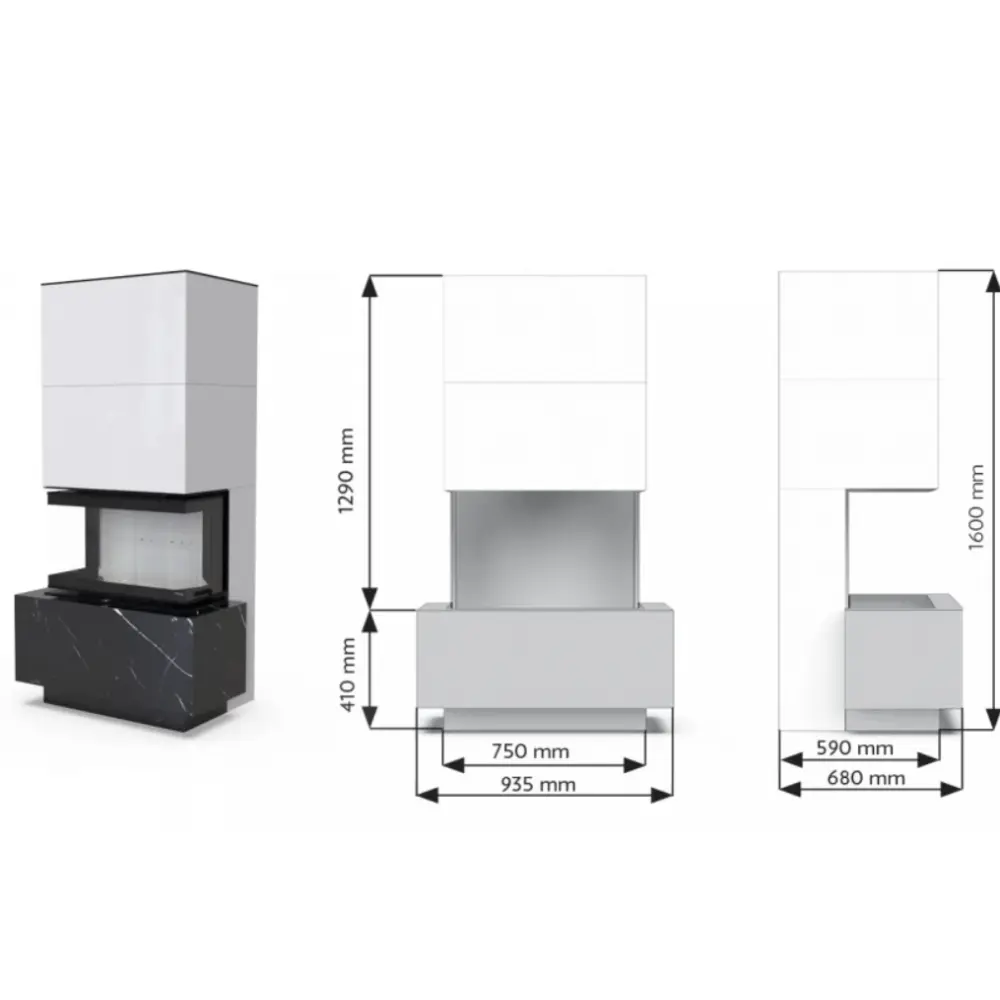 Дизайнерський камін Defro Home INTRA SM C Case1