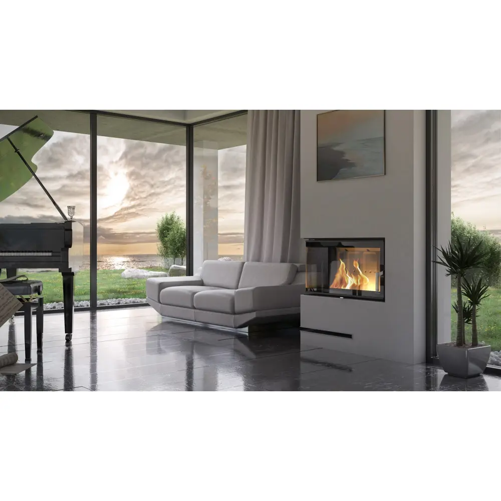 Каминная топка угловая DEFRO HOME INTRA SM BL SLIM