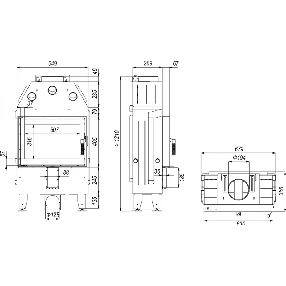 Каминная топка DEFRO HOME INTRA SM SLIM