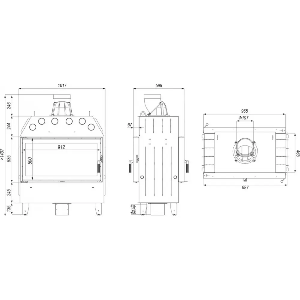 Каминная топка DEFRO HOME INTRA LA T